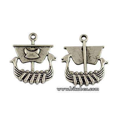 Charms - Antique Silver - Viking Ship
