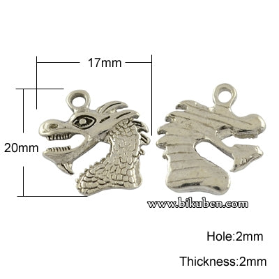 Charms - Antique Silver - Dragon