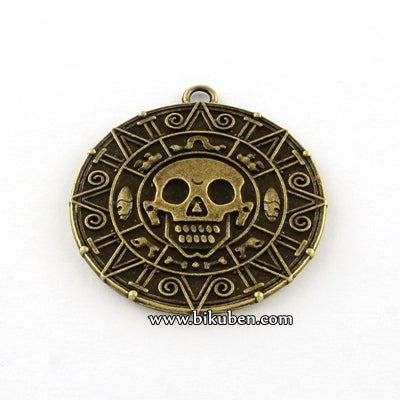 Charms - Antique Bronze - Skull Pendant