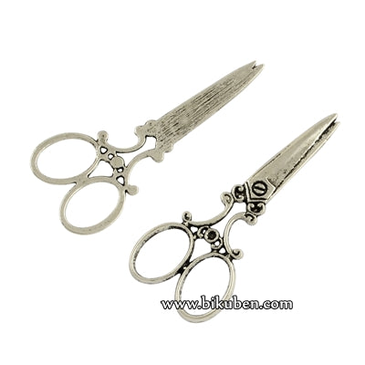 Charms - Antique Silver - Scissors
