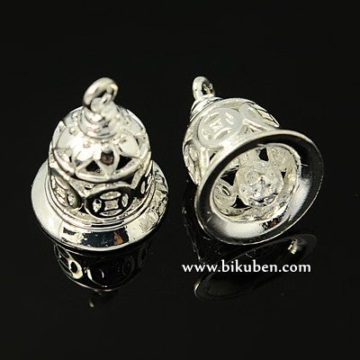 Charms - Silver - Hollow Bell