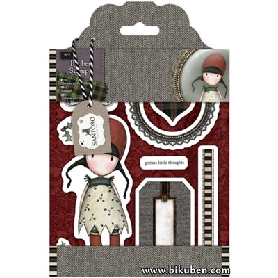Santoro of London - Gorjus - Tweed Holly Rubber Stamp