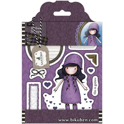 Santoro of London - Gorjus - Rainy Daze Rubber Stamp