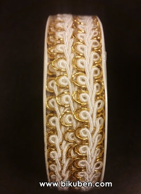 Decorative Trimmings - Gimp Trim - Gold/White