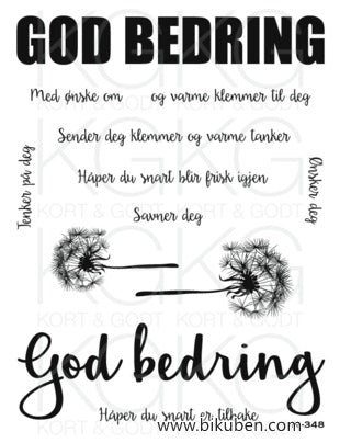 Kort & Godt - Clearstamps  Medium Plate - God Bedring