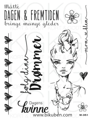 Kort & Godt - Clearstamps  Medium Plate - Følg dine drømmer..