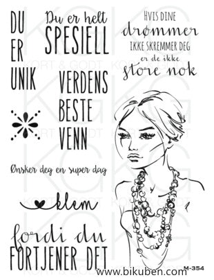 Kort & Godt - Clearstamps  Medium Plate - fordi du fortjener det...