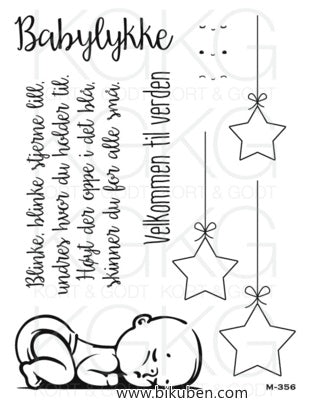 Kort & Godt - Clearstamps  Medium Plate - Babylykke