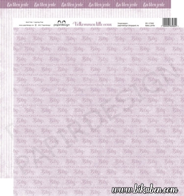 Papirdesign - Velkommen lille Venn - Baby jente 12x12"