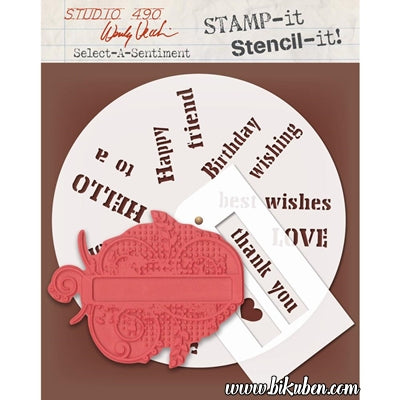 Studio 490 - Wendy Vecchi - Select A-Sentiment - Stencil