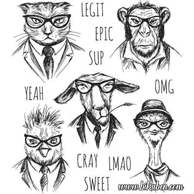 Tim Holtz Collection - Cling Stamps - Hipster