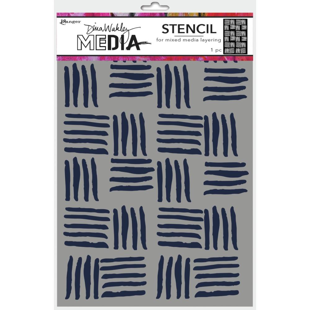 Dina Wakley Media - Stencil - Cross Hatch