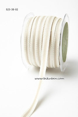 May Arts - Ivory w/Color Stitched Edge - Beige - Metervis