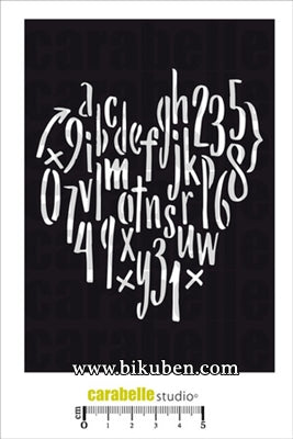 Carabelle - Stencil - Coeur Alphabètique