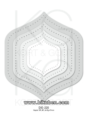 Kort & Godt - Dies - Dråpeform med prikker