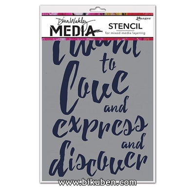 Dina Wakley Media - Stencils - I Want