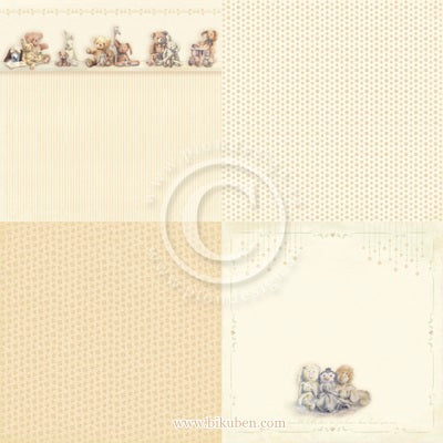 Pion - Theodore and Bella - Waiting to play - 6x6"tum 12 x 12"