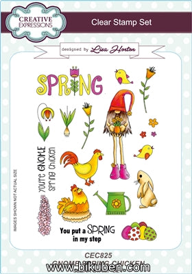 Creative Expressions - Clear Stamp - Gnome Spring Chicken - Set 