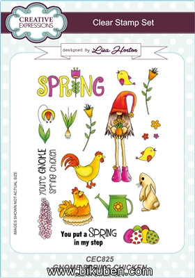 Creative Expressions - Clear Stamp - Gnome Spring Chicken - Set