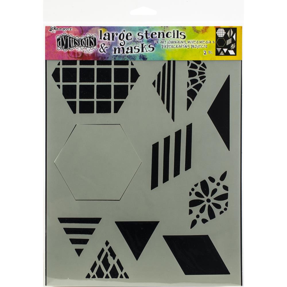 Dylusions - Stencils & Mask - 2" Quilt
