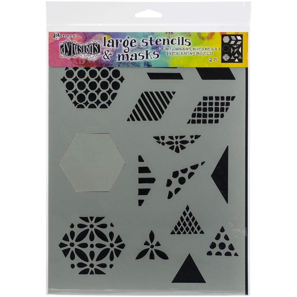 Dylusions - Stencils & Mask - 1,5" Quilt