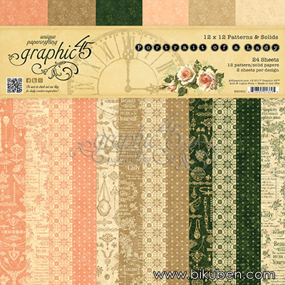 Graphic45 - Portrait of a Lady - 12x12" Patterns & Solids Paper Pad