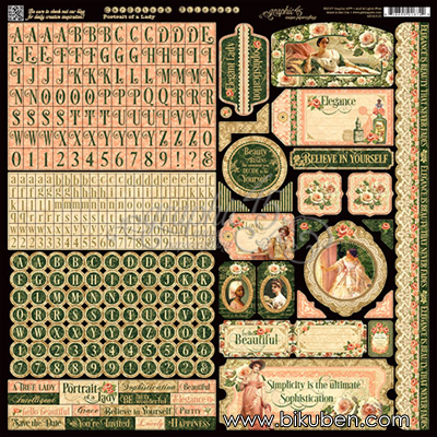 Graphic45 - Portrait of a Lady - 12x12" Stickers