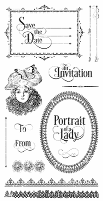 Graphic45 & Hampton Art - Portrait of a Lady - Clingstamp 3