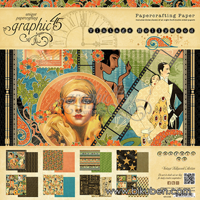 Graphic45 - Vintage Hollywood - 8x8" Paper Pad