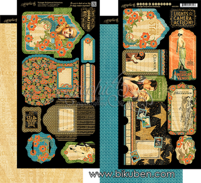 Graphic45 - Vintage Hollywood - Tags & Pockets