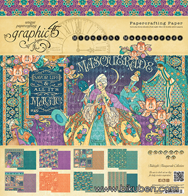 Graphic45 - Midnight Masquerade - 12x12" Paper Pad