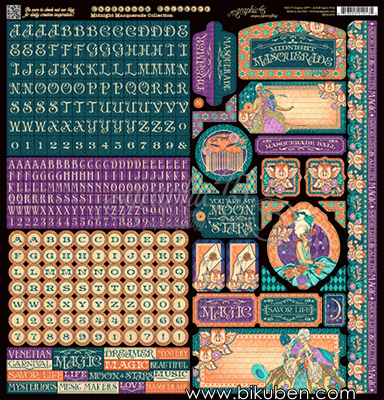 Graphic45 - Midnight Masquerade - Stickers 12x12"