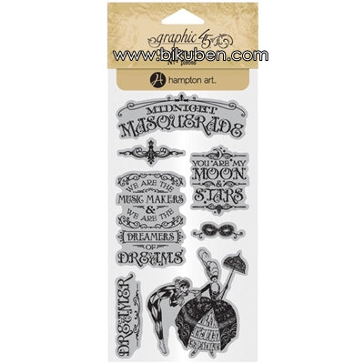 Graphic45 & Hampton Art - Midnight Masquerade - Cling Stamps 1