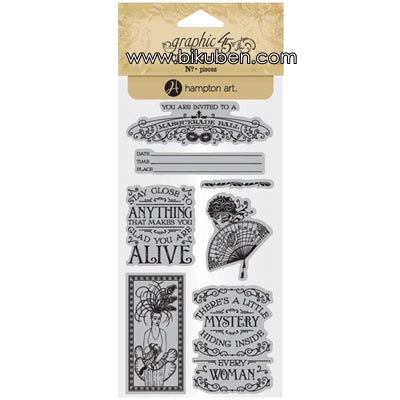 Graphic45 & Hampton Art - Midnight Masquerade - Cling Stamps 2
