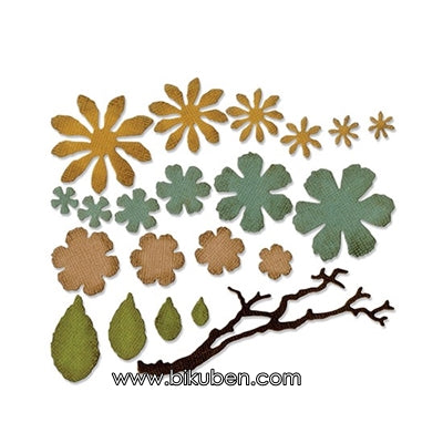 Sizzix - Tim Holtz Alterations - Thinlits - Small Tattered Florals