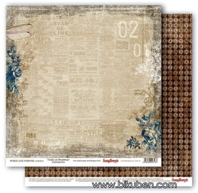 Srapberry's - Words Live Forever - Tonite on Broadway 12x12"