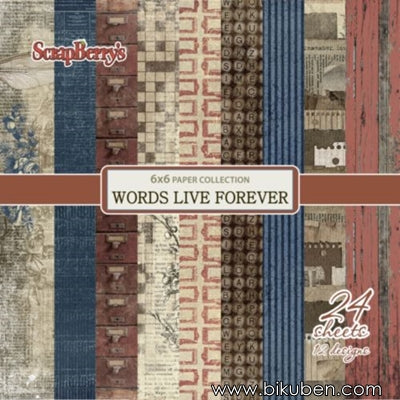 Srapberry's - Words Live Forever - 6x6" Paper Pack 