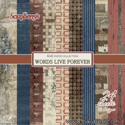 Srapberry's - Words Live Forever - 6x6" Paper Pack