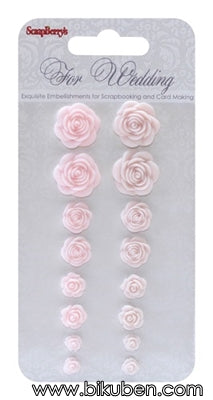 Scrapberry's - Set of Resin Roses - For Wedding