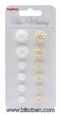 Scrapberry's - Set of Resin Chrysanthemums - For Wedding 2