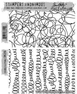 Tim Holtz Collection - Cling Stamps - Scribbles & Spirals