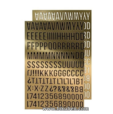 Tim Holtz - Idea-Ology - Metallic Stickers - Alpha Gold