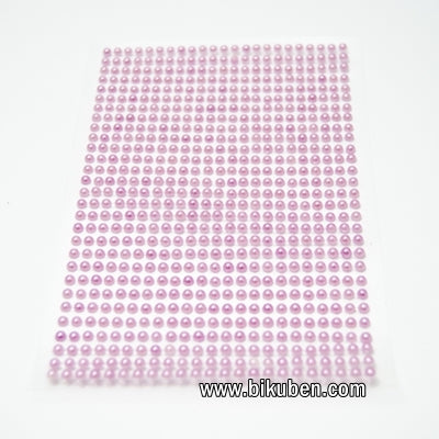 Kort & Godt - Perle Stickers - Lilla 3mm