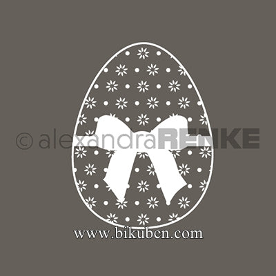 Alexandra Renke - Montert Stempel - Egg with Bow