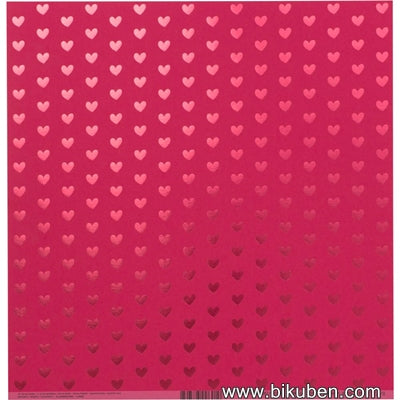 Bazzill - Foil Heart - Lollipop 12x12"