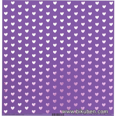 Bazzill - Foil Heart - Gummy Bear 12x12"