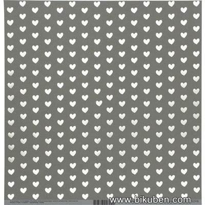 Bazzill - Foil Heart - Rock Candy 12x12"