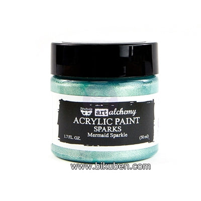 Prima - Art Alchemy by Finnabair - Acrylic Paint - Sparks - Mermaid Sparkle