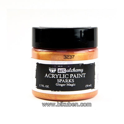 Prima - Art Alchemy by Finnabair - Acrylic Paint - Sparks - Ginger Magic