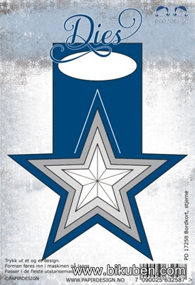 Papirdesign - Dies - Bordkort, Stjerne